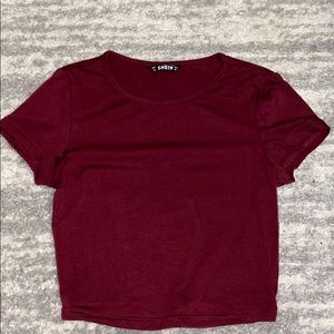 SHEIN maroon crop top